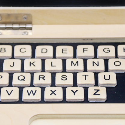 Wooden laptop toy set with keyboard magnetic buttons, chalks and duster mouse for endless fun and imaginative play!